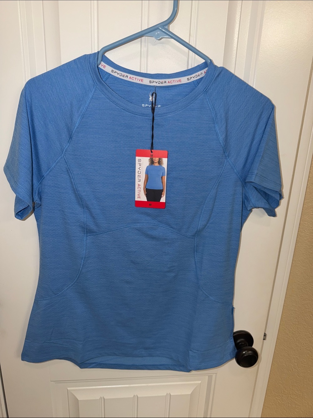 Spyder Blue Short Sleeve Active Performance Shirt